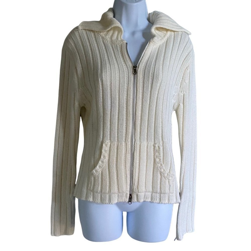 Derek Heart Full Zip Sweater Junior Large